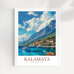 Impression d'art mural voyage Kalamata Kalamata, Grèce, tenture murale, décoration de la maison, cadeau Kalamata, amateurs d'art, impression d'art mural Kalamata, Grèce