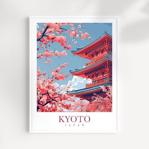 Kyoto Travel Print Wall Art Japan Wall Hanging Home Décor Kyoto Gift Art Lovers Kyoto Art Lover Gift Japan Travel Gift