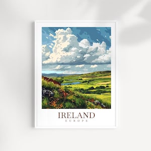 Ireland Travel Print Ireland poster Home Decor Ireland Art Print Ireland Wall Art for Ireland Gift Wall Hanging Irish countryside