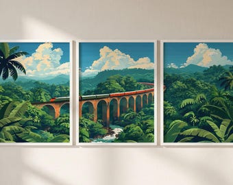 Sri Lanka Set of 3 Prints, Sri Lanka Print Wall Art, Sri Lanka Triptych Posters, Sri Lanka Travel Decor