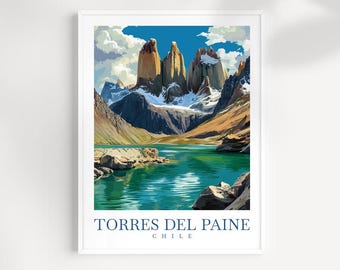 Torres del Painte Druck: Chilenische Berglandschaft Kunst