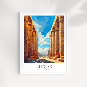 Luxor Travel Print Egypt Wall Art Luxor Wall Hanging Home Décor Luxor Gift Art Lovers Luxor Art Lover Gift Luxor