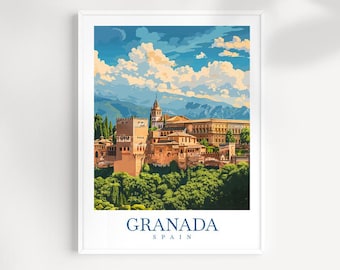Granada Spain Travel Print: Andalusian Wall Art