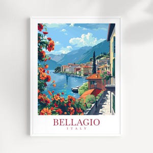 Bellagio Italy Travel Print: Lake Como Wall Art