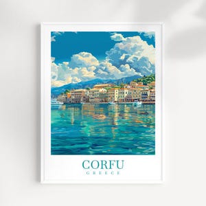 Corfu Travel Print Wall Art Greece Wall Hanging Home Decoration Corfu Gift Art Lovers Wall Art Print Corfu Greece Wall Art Corfu gift