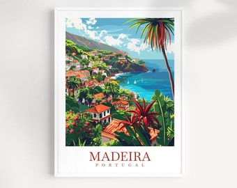 Madeira Portugal Travel Print: Coastal Wall Art