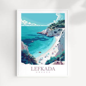 Lefkada Travel Travel Print Wall Art Greece Wall Hanging Home Decoration Lefkada Gift Art Lovers Wall Art Print Lefkada Wall Poster Art