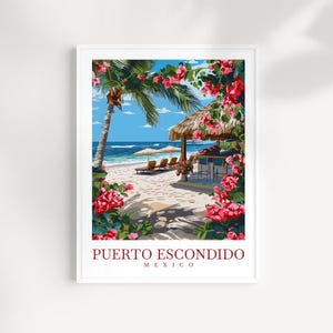 Puerto Escondido Travel Print Wall Art Mexico Home Decoration Puerto Escondido Gift Art Lovers Wall Art Print Art Puerto Escondido Print
