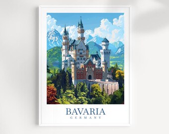 Bavaria Castle Print: Germany Travel Art, Home Decor