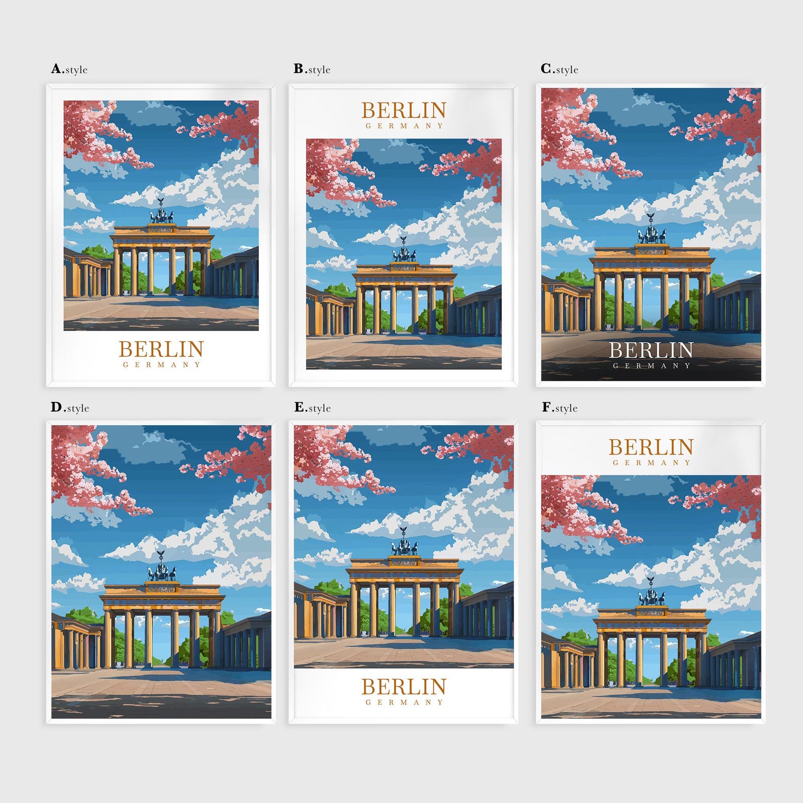 Berlin Travel Print Germany Wall Art Wall Hanging Home Décor Berlin