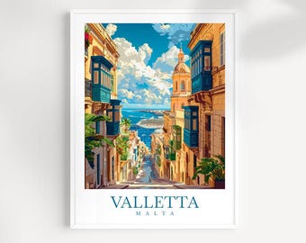 Valletta Malta Travel Print: Europe Wall Art