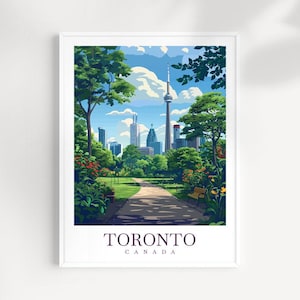 Impresión de Toronto Impresión de viaje Arte de pared Canadá Colgante de pared Decoración del hogar Toronto Regalo Amantes del arte Impresión de arte de pared Toronto Canadá Regalo de arte