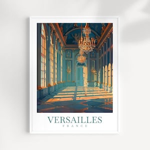 Versailles Palace Reise-Druck Frankreich Wandkunst West Versailles Palace Wandbehang Dekoration Versailles Geschenk Kunstliebhaber Wand Kunst Druck