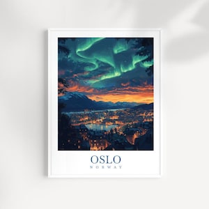 Oslo art Travel Print Wall Art Norway Wall Hanging Home Décor Oslo Gift Art Lovers Oslo Art Lover Gift Oslo Norway Poster art