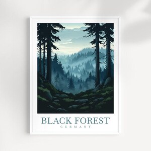 Black Forest Travel Print Germany Home Décor Germany Art Print Germany Black Forest Wall Print For Black Forest Gift For Germany Wall art