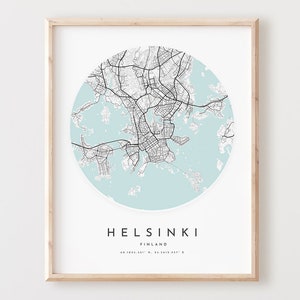 Helsinki Mapa Wydruk, Helsinki Mapa Plakat Miasto Sztuka Ścienna, Helsinki Mapa Drogowa, Helsinki Wydruk Mapa Ulic Dekoracja, Prezent Biurowy, L241v4