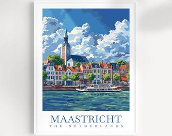 Maastricht Netherlands Travel Print: Dutch Wall Art