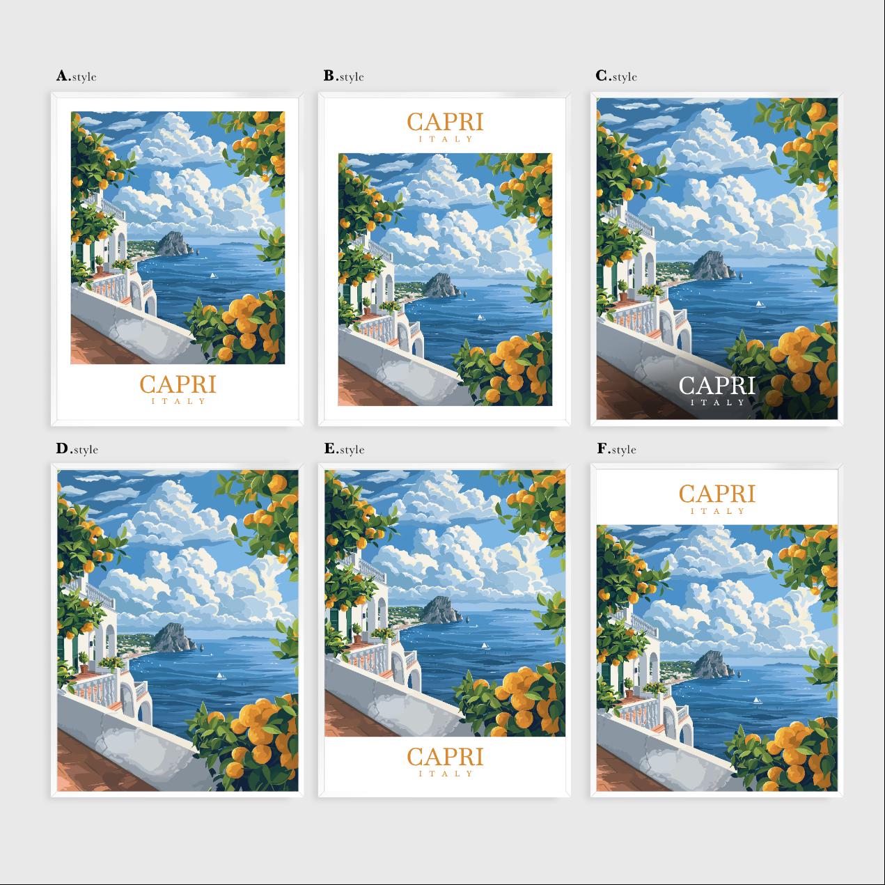 Capri Italy Travel Print: Coastal Wall Art - Etsy