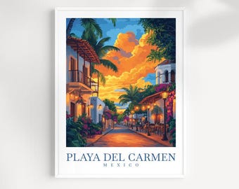 Playa del Carmen Print: Mexico Travel Wall Art
