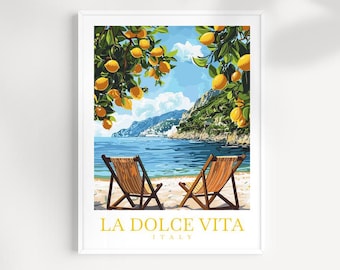 Amalfi Coast Print: La Dolce Vita Italy Wall Art