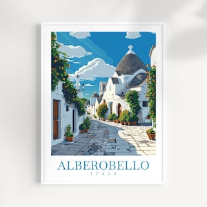 Alberobello Travel Print Wall Art Italy Wall Hanging Alberobello Home Decoration Alberobello Gift Art Lovers Wall Art Print Italy Print