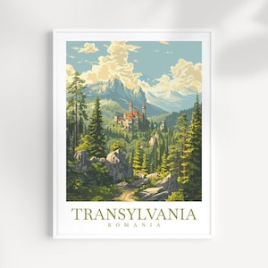 Transylvania Travel Print Romania Home Décor Romania Art Print Romania Village Room Print For Transylvania Gift Art Poster Wall Art