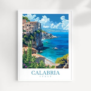 Calabria Travel Print Wall Art Calabria Italy Wall Hanging Home Decor Calabria Gift Art Lovers Wall Art Print Calabria Italy art gift