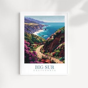 Big Sur California Travel Print: Coastal Wall Art