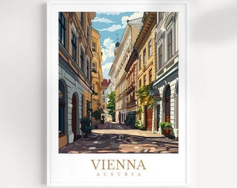 Vienna Austria Travel Print: European Wall Art