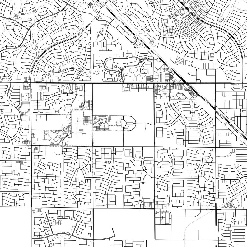 Surprise map print wall art Surprise AZ city map poster Etsy