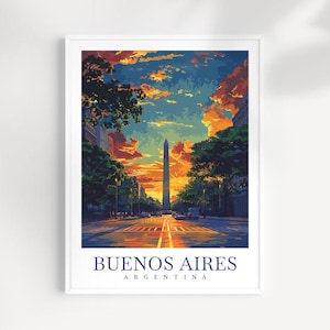 Buenos Aires Travel Print Argentina Art Poster Buenos Aires Art Print Buenos Aires Gift Buenos Aires Wall Art Buenos Aires Artwork gift