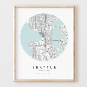Etwas ganz Besonderes.Seattle Karte Druck,Seattle Karte, Poster Stadt Wanddeko, Wa Strasse Karte, Washington Karte Dekor, Büro Geschenk, L78v4