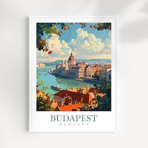 Budapest Travel Print Wall Art Hungary Wall Hanging Home Décor Budapest Gift Art Lovers Hungary Art Lover Gift Budapest Wall Décor