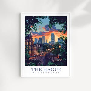 The Hague Travel Print Wall Art The Netherlands Wall Hanging Home Décor The Hague Gift Art Lovers The Netherlands Art Lover art