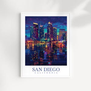 San Diego Travel Print Wall Art California Wall Hanging Home Décor San Diego Gift Art Lovers California Artwork  San Diego Poster