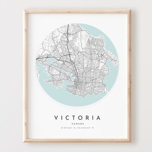 Impressão de mapa Victoria, mapa Victoria Poster arte de parede da cidade, mapa de estrada Victoria, decoração de mapa de rua Victoria Print, presente de escritório, L515v4