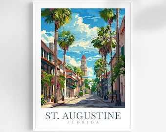 St. Augustine Florida Travel Print: Coastal Wall Art