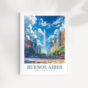 Buenos Aires Travel Print Argentina Art Poster Buenos Aires Art Print Buenos Aires Gift Buenos Aires Wall Art Buenos Aires Artwork gift