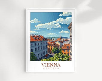 Vienna Travel Print Wall Art Austria Wall Hanging Home Decoration Vienna Gift Art Lovers Wall Art Print Art Vienna Wall Print Austria Art