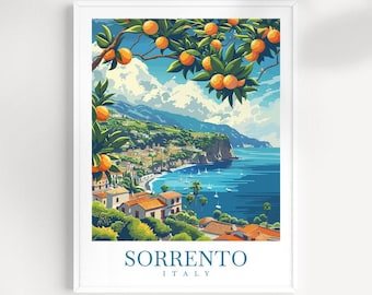 Sorrento Italy Travel Print: Coastal Art Wall Hanging