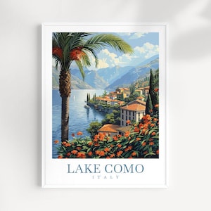 Comer See Reise Print Wand Kunst Comer See Italien Wandbehang Dekoration Comer See Geschenk Kunstliebhaber Wand Kunst Como See Italien Kunst