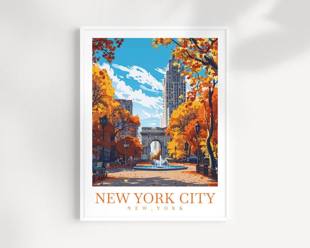 New York City Travel Print Wall Art New York Wall Hanging Home Décor ...