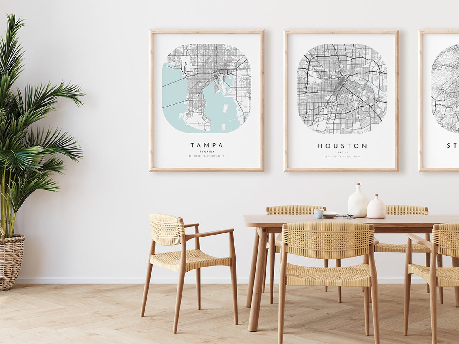 Houston Map Poster Houston Map Print City Wall Art Tx Road | Etsy