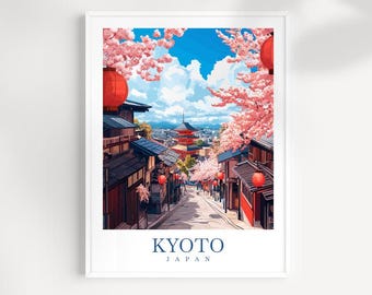 Kyoto Travel Print: Japan Wall Art Hanging