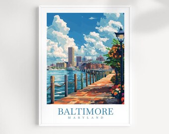 Baltimore Reise Kunstdruck: Maryland Home Decor