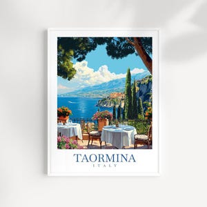 Taormina Kunst Reise Druck Wand Kunst Italien Wandbehang Taormina Dekoration Taormina Geschenk Kunstliebhaber Wand Kunst Druck Taormina Italien Plakat