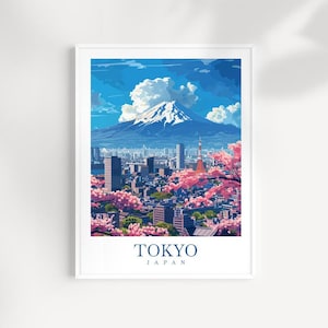 Tokyo city Travel Print Wall Art Japan Wall Hanging Home Décor Japan Gift Art Lovers Tokyo Art Lover Gift Tokyo Travel Gift