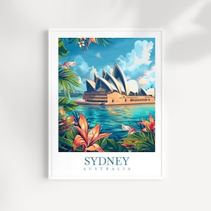 Sydney Travel Print Australia Poster Wall Art Sydney Home Décor Sydney Gift Art Lovers Australia Art Lover Gift Australia Print Sydney Art
