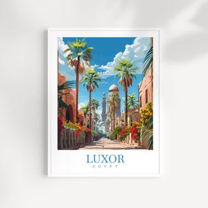 Luxor Travel Print Egypt Wall Art Luxor Wall Hanging Home Décor Luxor Gift Art Lovers Luxor Art Lover Gift Luxor