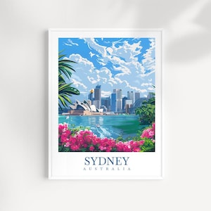 Sydney AustraliaTravel Print Sydney Poster Wall Art Sydney Home Décor Sydney Gift Art Lovers Australia Artwork Australia Print Sydney Poster